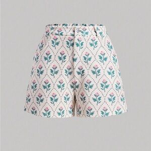 Cloth cotton shorts high waisted Mario flowers pixelated Y2K gamer